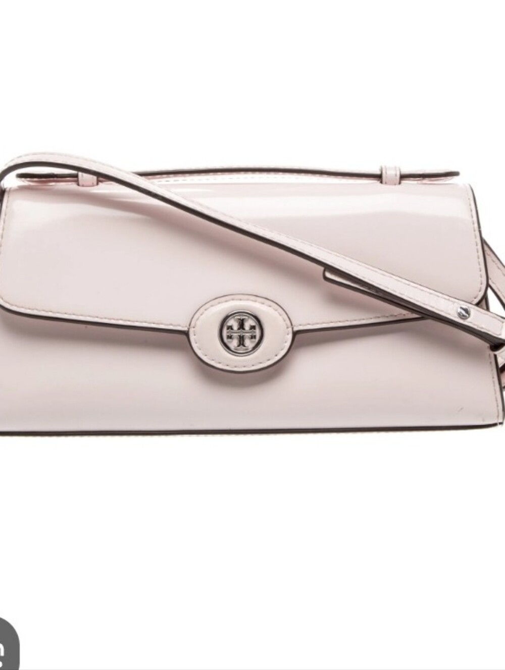Tory Burch Light Pink Patent Robinson Shoulder Bag